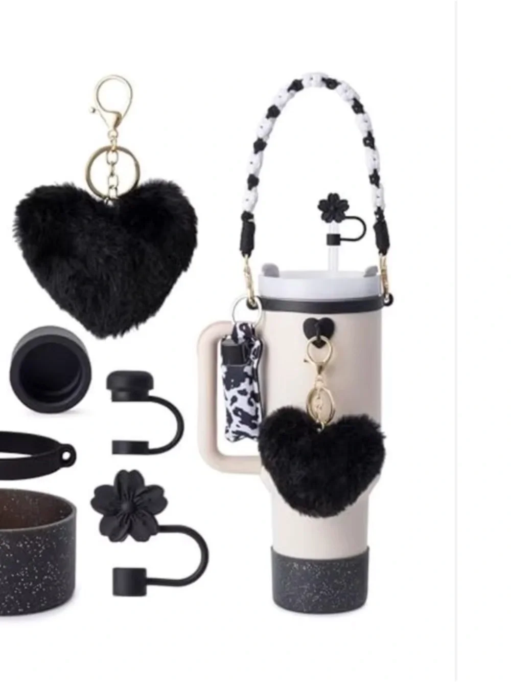 Black Tumbler Accessory Set